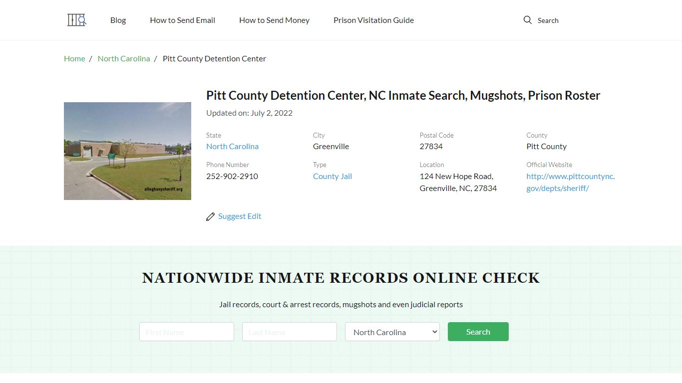 Pitt County Detention Center, NC Inmate Search, Mugshots ...