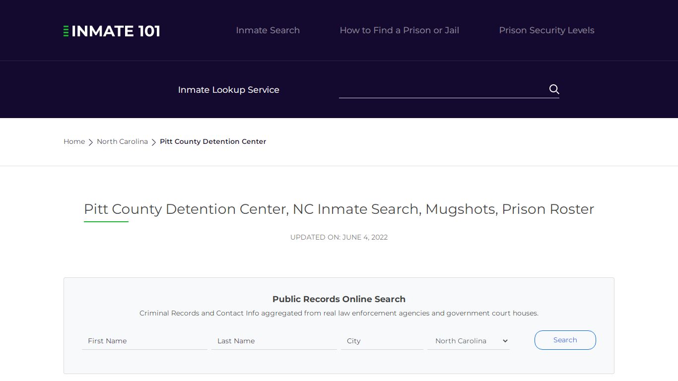 Pitt County Detention Center, NC Inmate Search, Mugshots ...